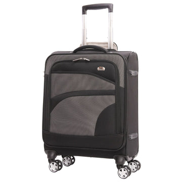 Aerolite Expandable 55x40x20cm to 55x40x23cm 4-Wheel Cabin Suitcase – MAX Size for Ryanair Priority & Wizz Air, Lufthansa, Ultra Lightweight Soft Shell Carry On with TSA Lock
